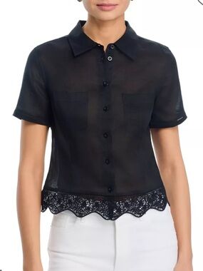 Frame The Embroidered Seaside Shirt. NWT. Size Large